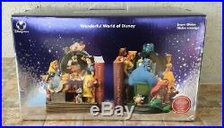 Disney Store Wonderful World of Disney Through the Years Book End Snow Globe Set