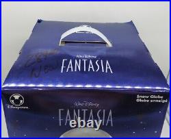 Disney Stores Walt Disney's Fantasia Snow globe collectors item Sealed Box wear
