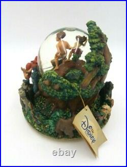 Disney Tarzan & Jane Jungle Theme Two Worlds Rotating Musical Glass Snow Globe