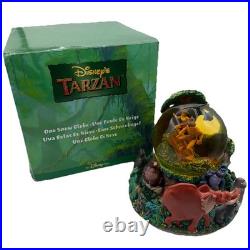 Disney Tarzan Snow Globe and Music 1998 Vintage Plays Two Worlds Works With Box