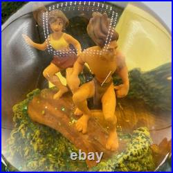 Disney Tarzan Snow Globe and Music 1998 Vintage Plays Two Worlds Works With Box