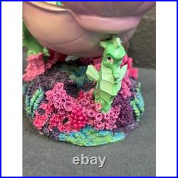 Disney The Little Mermaid Ariel Snow Globe Shell Coral Reef Flounder Sebastian