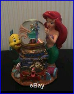 Disney The Little Mermaid Ariel Under The Sea Musical Snow Globe-RARE & MINT