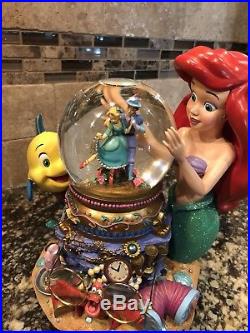 Disney The Little Mermaid (Ariel) Under The Sea Musical Snow Globe Rare