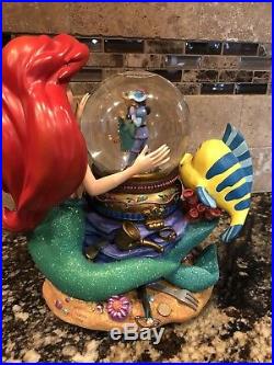 Disney The Little Mermaid (Ariel) Under The Sea Musical Snow Globe Rare