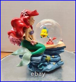 Disney The Little Mermaid Ariel with Flounder Under the Sea Snow Globe