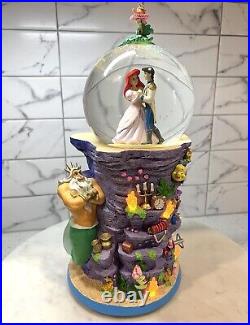 Disney The Little Mermaid Pedestal Snow Globe 1988 (EXTREMELY RARE)