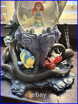 Disney The Little Mermaid Ursula Sculpture with Miniature Ariel Snowglobe