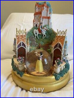 Disney Three Princess Musical Snow Globe Rotates Rare. Works With0 box