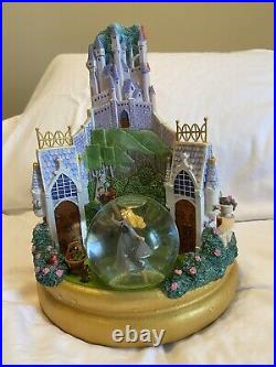 Disney Three Princess Musical Snow Globe Rotates Rare. Works With0 box