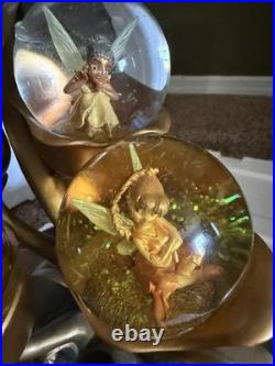 Disney Tinker bell Fairies Friends Bronze Statue Figurines Multi Snow Globe