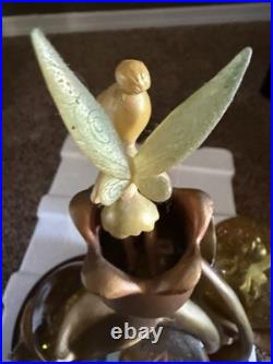 Disney Tinker bell Fairies Friends Bronze Statue Figurines Multi Snow Globe