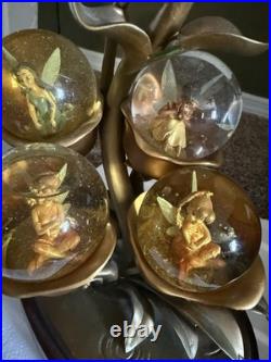 Disney Tinker bell Fairies Friends Bronze Statue Figurines Multi Snow Globe