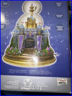 Disney Tinkerbell Castle Rotating Music Double Bubble Water Snow Globe