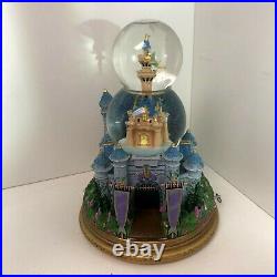 Disney Tinkerbell Cinderella's Castle Double Globe Rare Light Motion Snowglobe