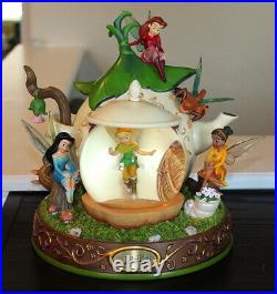 Disney Tinkerbell and the Lost Treasure Teapot Snow Globe Fairies READ DESCRIPTI