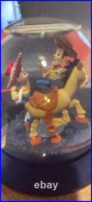 Disney Toy Story 2 Woody's Roundup Record Player Snow Globe Music Box