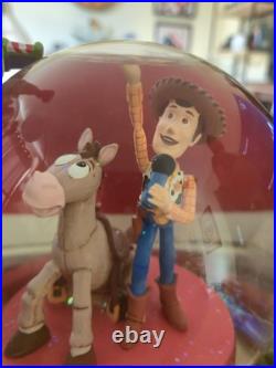 Disney Toy Story Andy's Toys Musical Snow Globe Woody Buzz Rex Hamm Rare