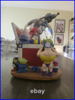 Disney Toy Story Andy's Toys Musical Snow Globe Woody Buzz Rex Hamm Rare