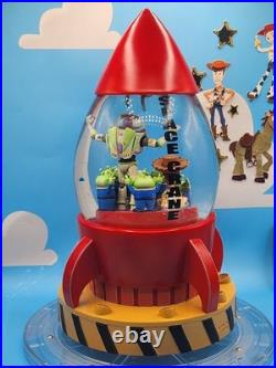 Disney Toy Story Buzz Woody Space Crane Snow Globe Music Box