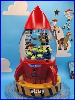 Disney Toy Story Buzz Woody Space Crane Snow Globe Music Box