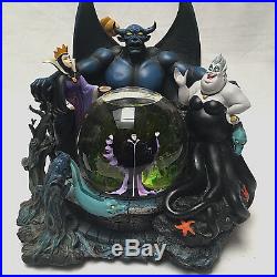 Disney Villains Chernabog Ursula Evil Queen Maleficent Jafar Musical Snow Globe