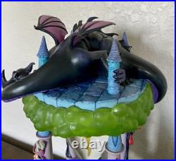Disney Villains Hourglass Snow Globe Statue Light-Up Musical with Styrofoam Box