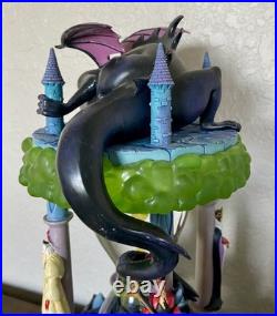 Disney Villains Hourglass Snow Globe Statue Light-Up Musical with Styrofoam Box