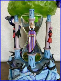 Disney Villains Hourglass Snow Globe Statue Light-Up Musical with Styrofoam Box