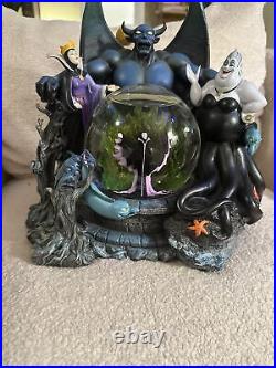 Disney Villains Light-Up Musical Snow Globe Maleficent, Chernabog, Evil Queen