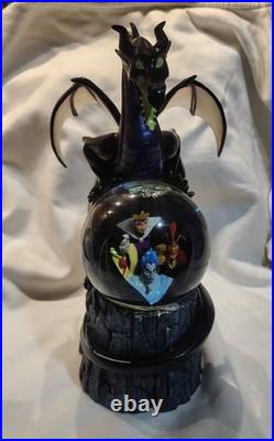 Disney Villains Maleficent Dragon Musical Snow Globe Disney Store Exclusive