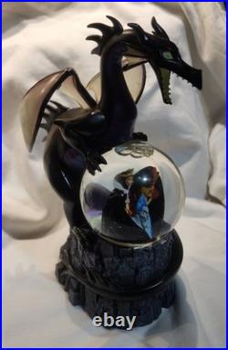 Disney Villains Maleficent Dragon Musical Snow Globe Disney Store Exclusive