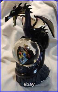 Disney Villains Maleficent Dragon Musical Snow Globe Disney Store Exclusive