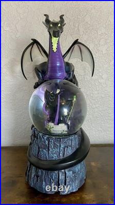Disney Villains Maleficent Dragon Musical Snow Globe with Box & Styrofoam Disney Villains Maleficent Dragon Musical Snow Globe with Box & Styrofoam