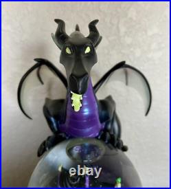Disney Villains Maleficent Dragon Musical Snow Globe with Box & Styrofoam Disney Villains Maleficent Dragon Musical Snow Globe with Box & Styrofoam