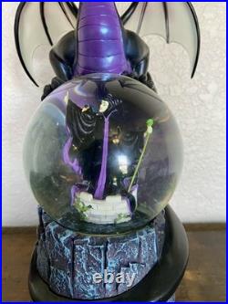 Disney Villains Maleficent Dragon Musical Snow Globe with Box & Styrofoam Disney Villains Maleficent Dragon Musical Snow Globe with Box & Styrofoam