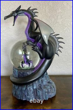 Disney Villains Maleficent Dragon Musical Snow Globe with Box & Styrofoam Disney Villains Maleficent Dragon Musical Snow Globe with Box & Styrofoam