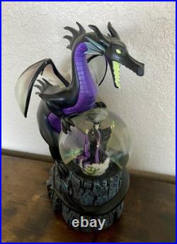 Disney Villains Maleficent Dragon Musical Snow Globe with Box & Styrofoam Disney Villains Maleficent Dragon Musical Snow Globe with Box & Styrofoam