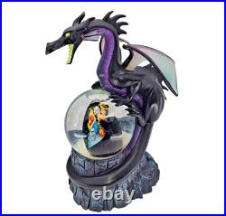 Disney Villains Maleficent Dragon Snow Globe 11 Tall Disney Store with Box WORKS