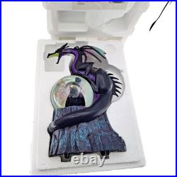 Disney Villains Maleficent Dragon Snow Globe 11 Tall Disney Store with Box WORKS