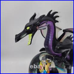Disney Villains Maleficent Dragon Snow Globe 11 Tall Disney Store with Box WORKS