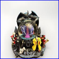 Disney Villains Musical Snow Globe Plays Grim Ginning Ghost Clean