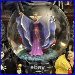 Disney Villains Musical Snow Globe Plays Grim Ginning Ghost Clean