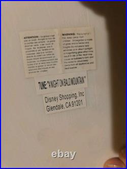 Disney Villains Sleeping Beauty Rotating Musical Snow Globe Statue Night Mtn