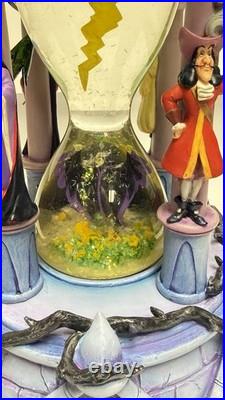 Disney Villains Snow Globe Maleficent Witch Hourglass Dragon LIGHTS WithBOX