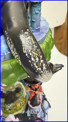 Disney Villains Snow Globe Maleficent Witch Hourglass Dragon LIGHTS WithBOX