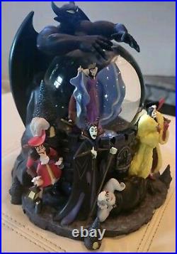 Disney Villains Snow Globe Music Box. Preowned