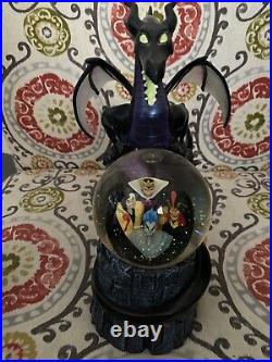 Disney Villains Snow Globe with Maleficent Dragon