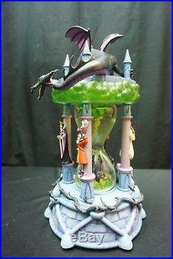 Disney Villians Hourglass Snowglobe Lights Up & Make Storm Noise