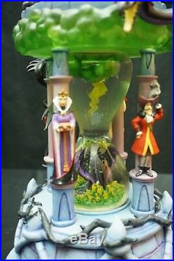 Disney Villians Hourglass Snowglobe Lights Up & Make Storm Noise